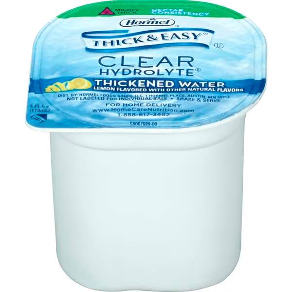 Thick & Easy Clear Hydrolyte Thickened Water 4 oz., PK24, Thick & Easy, Mfr#: 23061
